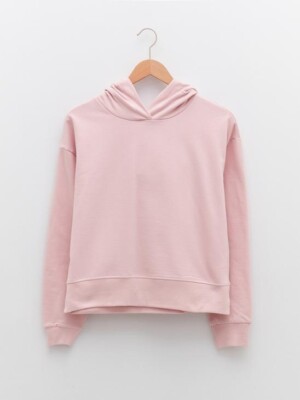 LCW CASUAL Women's Long Sleeve Straight Hooded Sweatshirt.