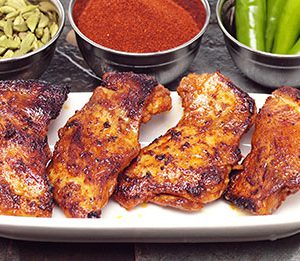 FreshDirect Tikka-Marinated Chicken Thighs, Raised w/o Antibiotics, Uncooked