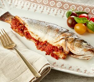 Mediterranean Stuffed Branzino