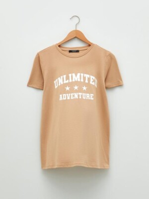 Maternity T-shirt with short sleeves and round neck