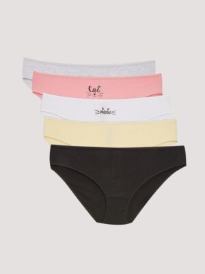 LCW DREAM Printed Bikini Briefs 5-Pack