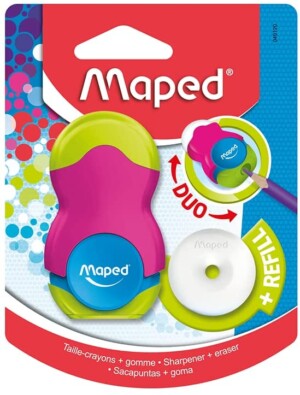 Sharpener Eraser Loops Translucent Maped