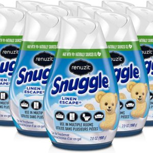 Renuzit Snuggle Solid Gel Air Freshener, Linen Escape Scent, 7 Oz, 12Count