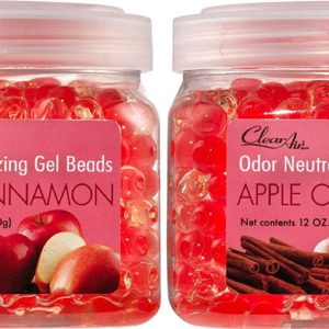 Clear Air Odor Eliminator Gel Beads - Eliminates Odors in Bathrooms, Cars, Boats, RVs & Pet Areas - Air Freshener Made with Essential Oils - Apple...