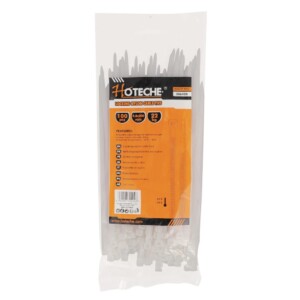 CABLE TIES 2.5MMX100MM WHITE NYLON