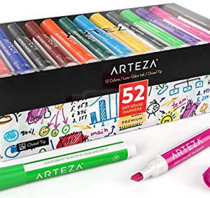 أقلام أرتيزا للمسح الجاف ، عبوة كبيرة من 52