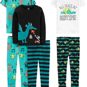 Simple Joys by Carter's Baby, Little Kid, and Toddler Boys' 6-Piece Snug Fit Cotton Pajama Set