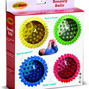 Edushape See-Me Sensory Balls, 4 Inch, Translucent, 4 Ball Set