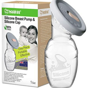 Haakaa Manual Breast Pump Breastfeeding Pump 4oz/100ml+Lid Food Grade Silicone