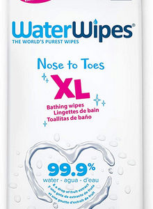 مناديل مبللة للأطفال ، WaterWipes XL مناديل حمام غير معطرة ، بدون شطف