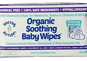 مناديل دكتور بتلر العضوية المبللة للأطفال