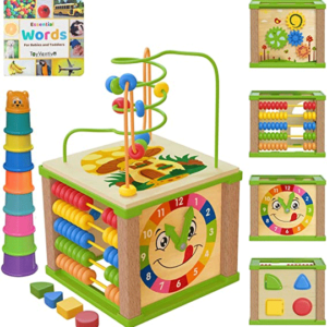 مكعب نشاط الأطفال الخشبي TOYVENTIVE - مجموعة هدايا للأولاد