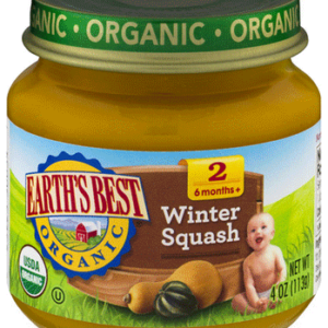 المرحلة الثانية من غذاء الأطفال العضوي ، الاسكواش الشتوي