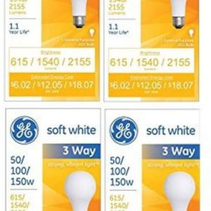 GE 97494 Lighting 50/100/150-Watt, 3-Way Light Bulb, Soft Whit