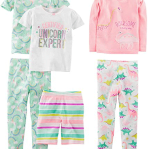 Simple Joys by Carter's Girls' 6-Piece Snug Fit Cotton Pajama Set