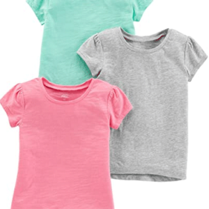 Simple Joys by Carter's Toddler Girls' 3-Pack Solid Short-Sleeve Tee Shirts