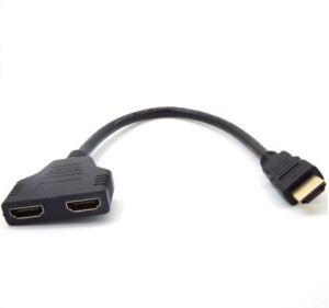 HDMI 1080P MALE TO DUAL HDMI FEMALE SPLITTER CABLE 30CM DO-0037