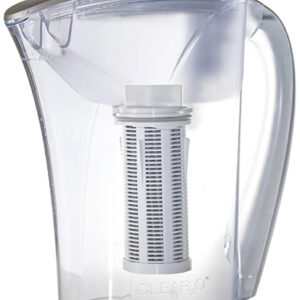 Clear2O Advanced Gravity Water Filter Pitcher, 48oz, Silver
