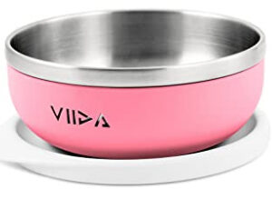 VIIDA Soufflé Stainless Steel Bowl - Baby Bowl with Lid