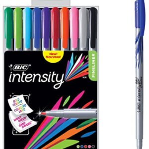 BIC Intensity Fineliner Marker Pen, Medium Point