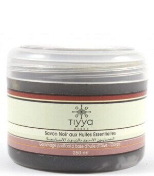 Black soap with essential oils 250ml - TIYYA