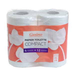 Compact toilet paper 2 ply x4 - CASINO