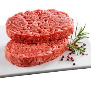 Two lean ground beef steaks 250g