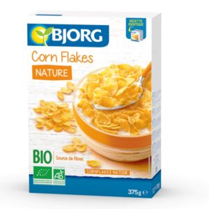Natural organic corn flakes 375g