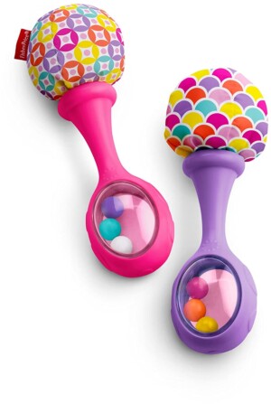 Fisher-Price Rattle Rock Maracas, Pink/Purple