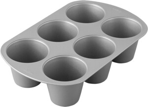 Wilton Giant Cupcake Pan, Jumbo Muffin and Cupcake Pan, 6-Cup, Steel