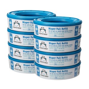 Desertcart Amazon Brand - Mama Bear Diaper Pail Refills for Diaper Genie Pails, 2160 Count (Pack of 8)- Buy Online in Bermud