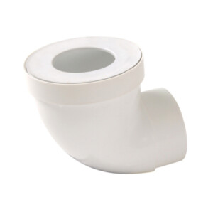 SHORT ELBOW FOR WC DIAMETER 85/107 MM - FITTING DIAMETER 94.8 MM – CW33 – WHITE PVC