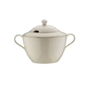 62-piece silver thread dinnerware set