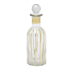 Glass carafe with golden stripes 23 cm