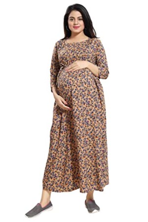 MAMMA'S MATERNITY Rayon Printed Maternity Dress
