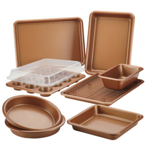 10 Piece Non Stick Copper Bakeware Set