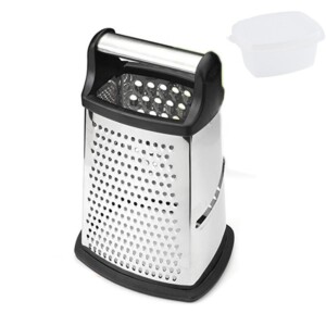 Mulit function Cheese Grater Zester Professional Box Grater Stainless Steel with 4 Sides For Parmesan Cheese Ginger,