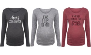 Groupon Women's Maternity Scoop Neck Graphic Tees. Plus Sizes Available. | Groupon