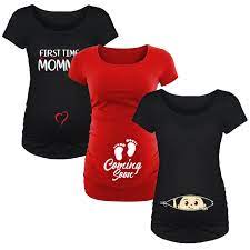 Fjackets Graphics Maternity Half Sleeves Shirts for Women (Pack of 3)