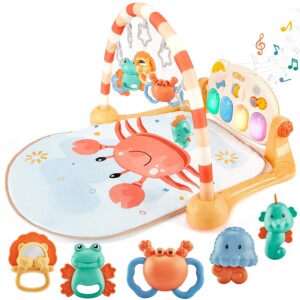 Buy Baby Play Mat for Baby Gym Baby Play Gym Activity Floor Mat, Tummy Time Mat Toys & Kick&Play Piano Infant