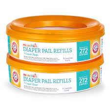 Munchkin Arm and Hammer Diaper Pail Refill Rings, 544 Count, 2 Pack