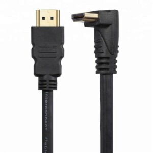 3D HDMI CABLE 4K 1080P MALE - MALE WITH GOLD-PLATED 90° ANGLE. 1.8M DO-0014