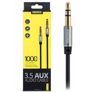 REMAX AUXILIARY AUDIO CABLE 3.5 MM RL-L100 1 M. BLACK RL-L100