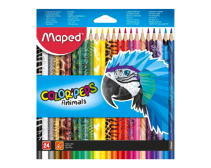 Maped Pack of 24 Color'peps Animals triangular colored pencils