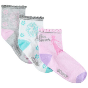 Pack of 3 pairs of Disney Frozen Elsa pattern socks - Orchestra