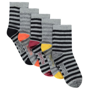 Pack of 5 pairs of striped socks for boys - Orchestra