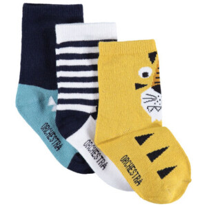 Pack of 3 pairs of assorted socks with jacquard patterns - Orchestra