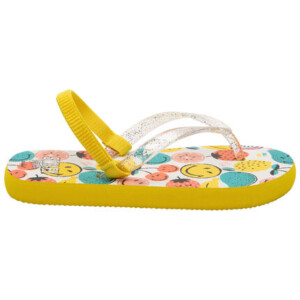 Flip flops with sequined SmileyWorld print strap - SAXO BLUES
