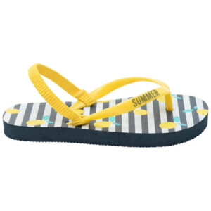 Lemon striped flip flops with back strap - SAXO BLUES