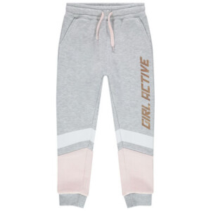 Fleece jogging pants with bands and inscription for child girl - Orchestra